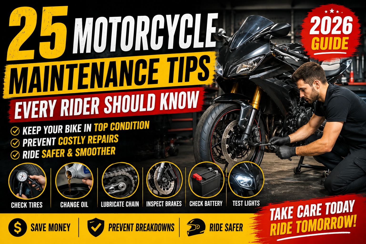 25 Motorcycle Maintenance Tips Every Rider Should Know